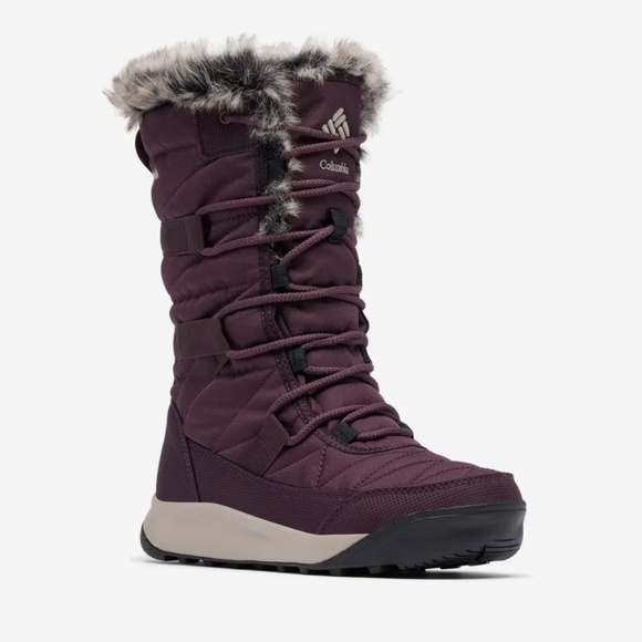 Columbia Minx IV Waterproof Winter Boots Size 8 Omni-Heat Faux Fur Burgundy NWOB - Picture 1 of 10